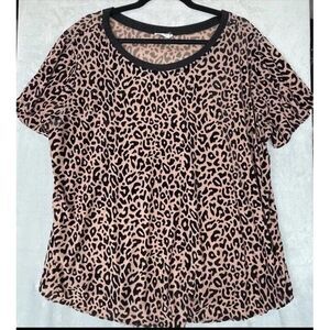 Kori Shirt Womens Size XL Leopard Cheetah Velvet Classic Old Money Dark Romantic